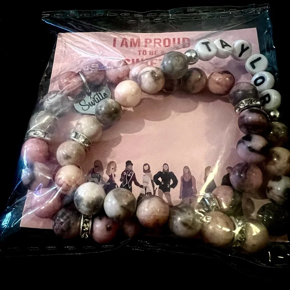 Taylor Swift - Swiftie Forever - Gold and Pink Bracelets - New Package of 2